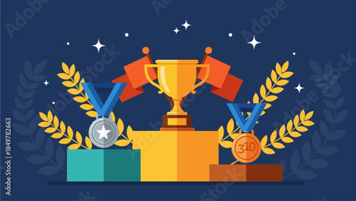 A blue ribbon with a checkmark icon symbolizing approval and validation on a white background from a straightforward viewpoint.