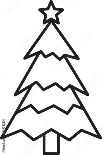 Simple Christmas Tree Outline for Holiday Decorations