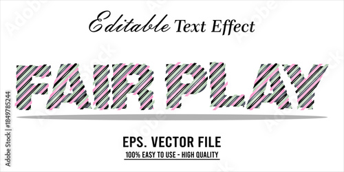 Fairplay Text Effect Style. Editable Text Effect Style sport college.