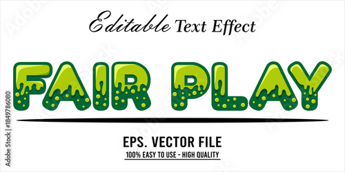 Fairplay Text Effect Style. Editable Text Effect Style sport college.