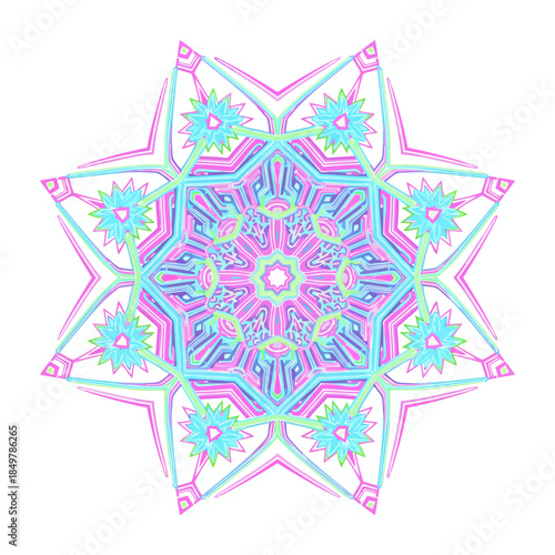 Sacred Mandala Coloring Page for Meditation and Mindfulness