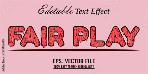 Fairplay Text Effect Style. Editable Text Effect Style sport college.