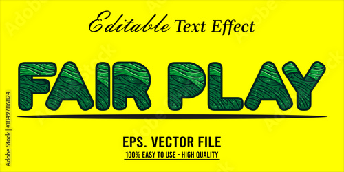 Fairplay Text Effect Style. Editable Text Effect Style sport college.