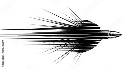 Black and White Bullet with Motion Effect.