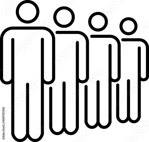 People standing in a line waiting on a queue