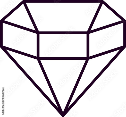Diamond icon representing luxury wealth and success