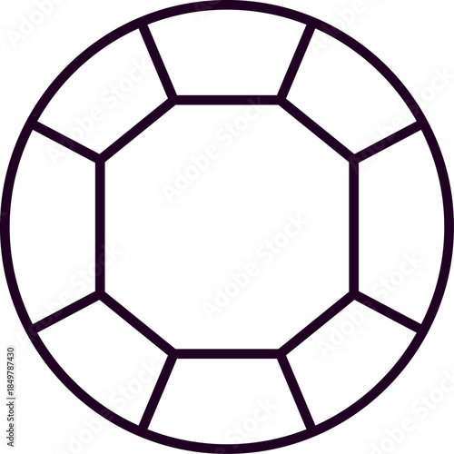 Round brilliant cut diamond gem icon illustration