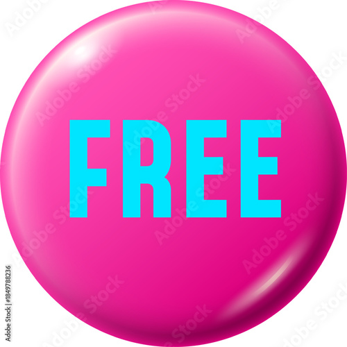Pink button showcasing free product or service promotion