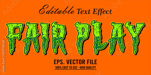 Fairplay Text Effect Style. Editable Text Effect Style sport college.