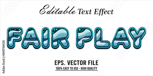 Fairplay Text Effect Style. Editable Text Effect Style sport college.