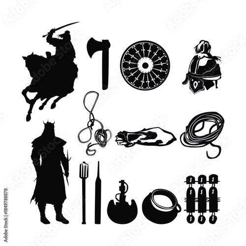 Mongolia Mongol Empire Weapon Mongols Mongol military; illustration on white background