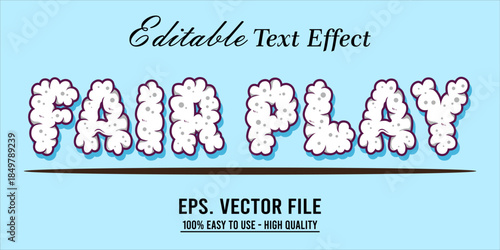 Fairplay Text Effect Style. Editable Text Effect Style sport college.