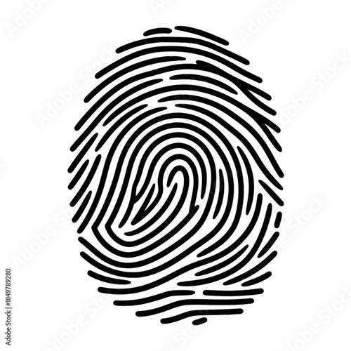 Detailed white fingerprint lines isolated