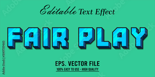 Fairplay Text Effect Style. Editable Text Effect Style sport college.