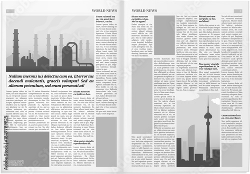 World news displaying environment and city development issues