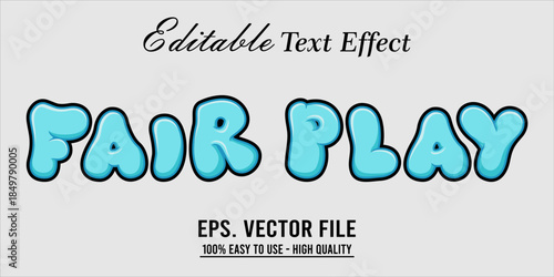 Fairplay Text Effect Style. Editable Text Effect Style sport college.