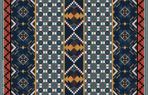 Native geometric patterns, seamless patterns, Navajo patterns, textile design, clothing, background.