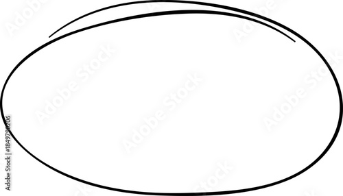 Hand drawn oval shape highlighting an empty space