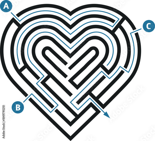 Finding a path through the heart maze challenge
