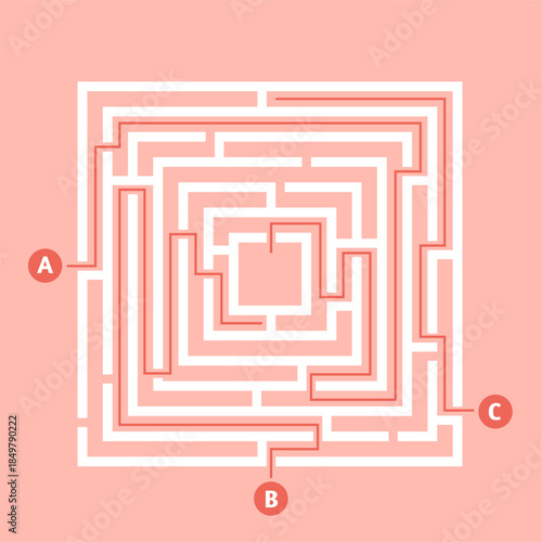 Finding a solution path through a complex maze