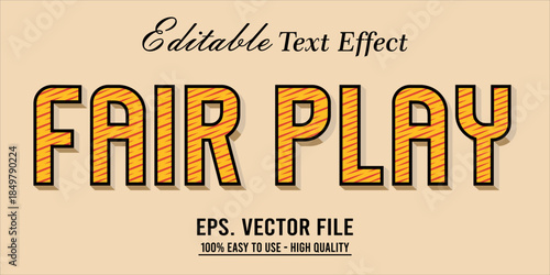 Fairplay Text Effect Style. Editable Text Effect Style sport college.