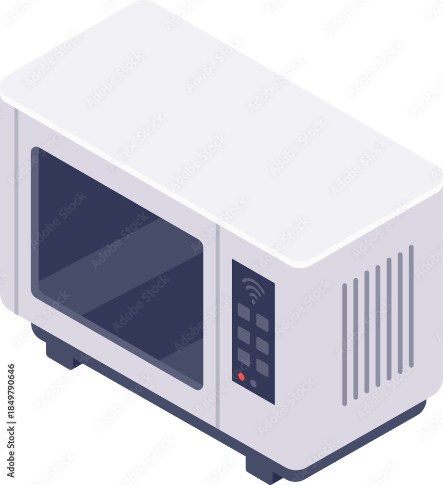 Obraz premium Smart microwave oven connecting kitchen technology