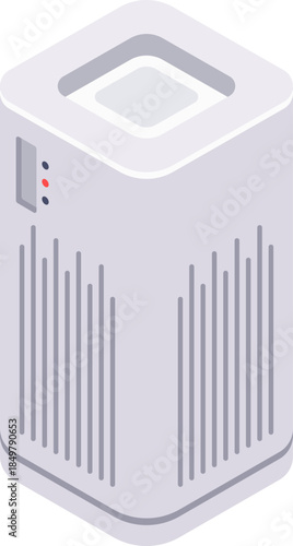 Isometric computing device rendering processing data