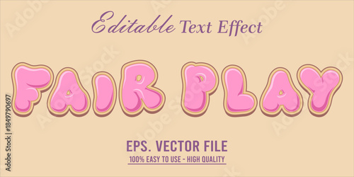 Fairplay Text Effect Style. Editable Text Effect Style sport college.