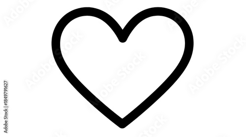 Outline of a heart shape