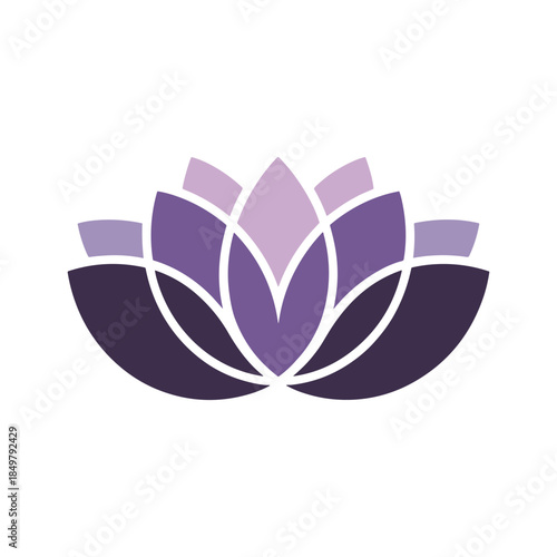 Beautiful lotus flower logo template design Vector illustration