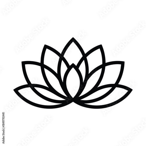 Beautiful lotus flower logo template design Vector illustration
