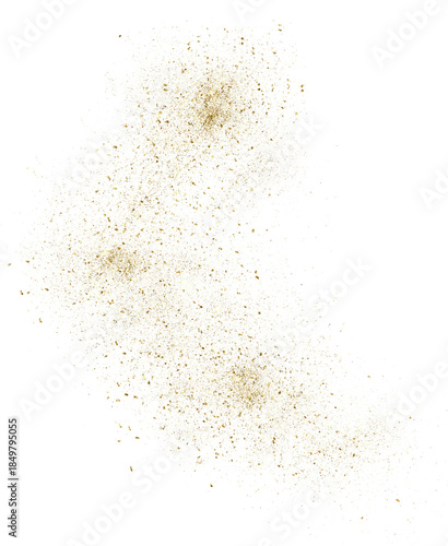 Gold dust glitter overlay