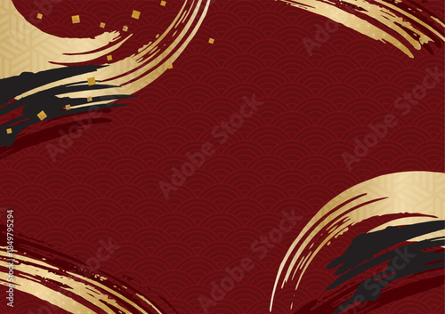 和風の筆の背景素材