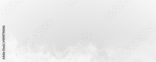 The image depicts various atmospheric phenomena such as fog, smoke, mist, and steam. The realistic 3D vector mockup shows a perspective view of white smog clouds.	
