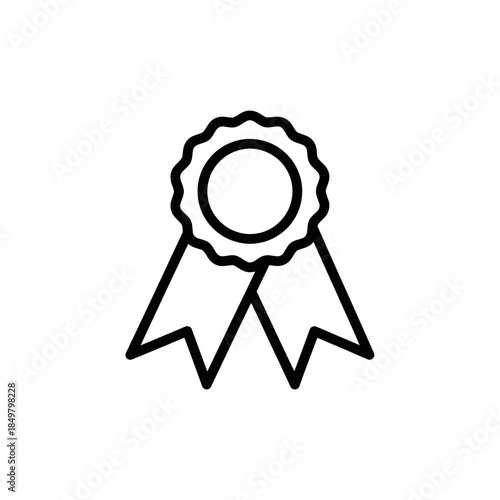Achievement insignia with minimalist design, symbol of accomplishment and recognition