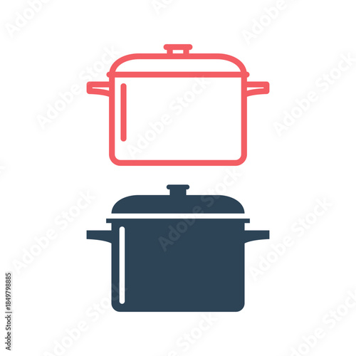 Sauce pan icons set symbol. Premium quality isolated pot element in trendy style.