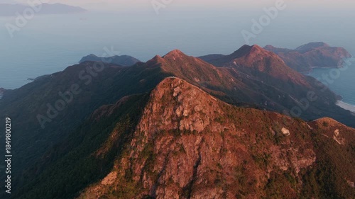 Sharp Peak Sai Kung Hong Kong Golden Hour Aerial