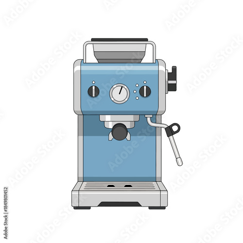 Modern professional espresso machine with sleek design for artisanal coffee brewing in cafes and