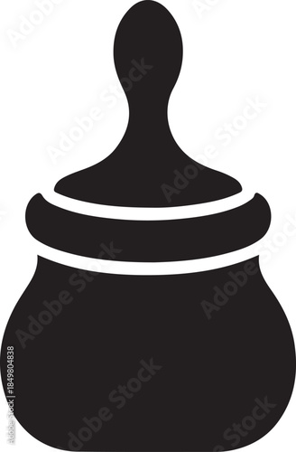 Baby Feeder Silhouette | Infant Feeding Bottle Icon Illustration