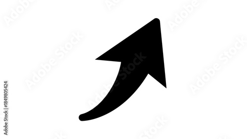 Black Arrow Symbol Pointing Upwards.