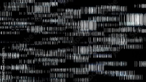 Abstract white and silver digital vertical lines motion background featuring elegant horizontal shimmering pulses with futuristic glitch effect