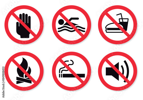 Prohibited actions and items