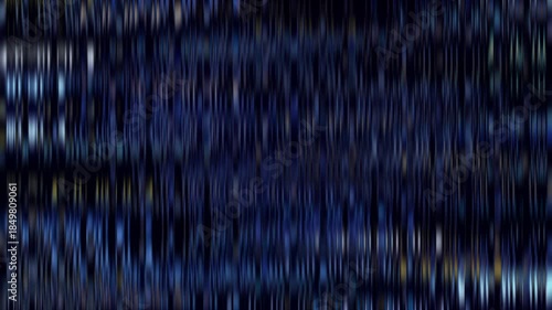 Dynamic navy blue and golden digital glitch blocks abstract motion graphic featuring shimmering data grid background