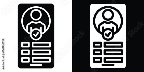 Bio icon vector illustration glyph style on white and black background