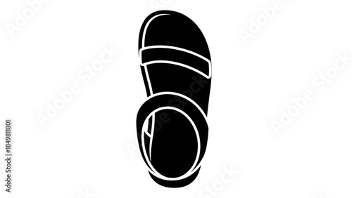 Black Croissant Pastry on White Background.