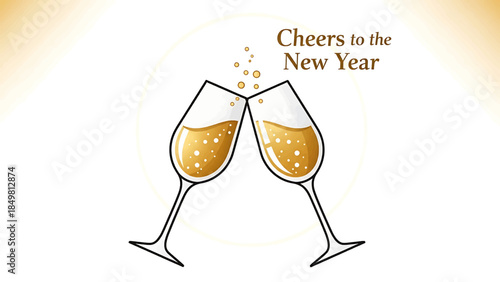 Celebrating the new year with a toast