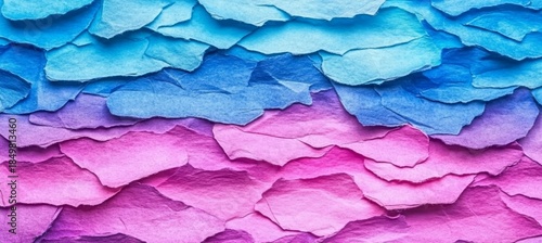 Wallpaper Mural Abstract Paper Pieces with Bright Gradients Creating Depth on Rough Surface in Watercolor Torontodigital.ca