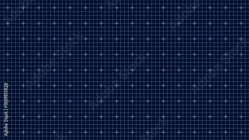 Combined plus sign and square grid background with high contrast dark blueprint theme for interface drafting schematic plotting design pattern layout spacing structure