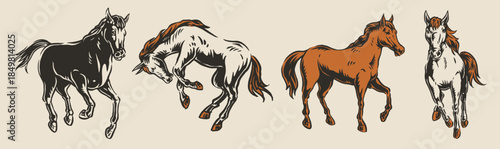 Horses in diverse styles