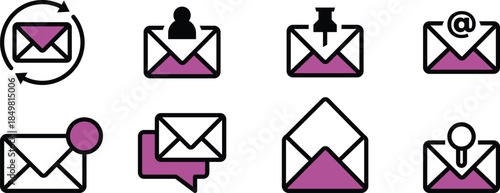 Icon Pack Collection Email, webmail, send, reply, important message for Modern Web Design, Mobile Apps, UI UX and Design Resources